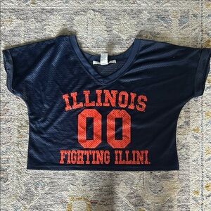 Fighting Illini Women's Cropped Football Jersey